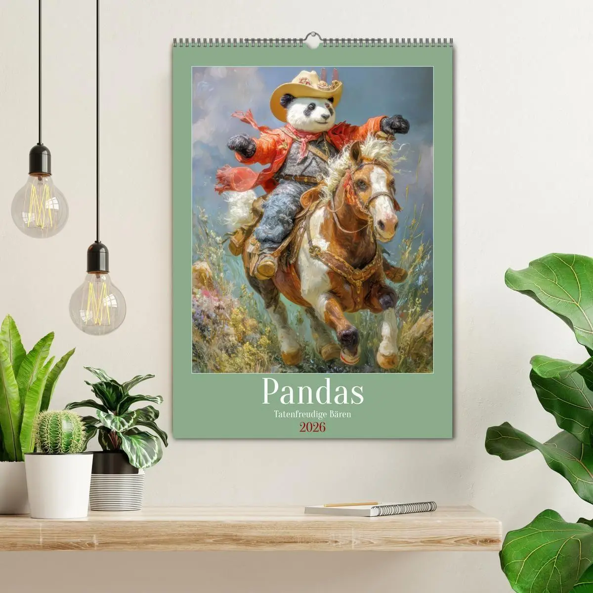 Bild: 9783516657593 | Pandas - Tatenfreudige Bären (Wandkalender 2026 DIN A2 hoch),...