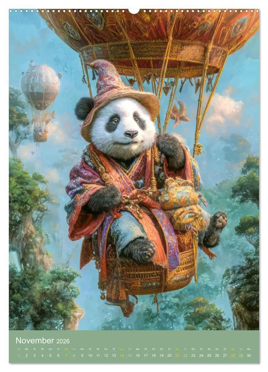 Bild: 9783516657593 | Pandas - Tatenfreudige Bären (Wandkalender 2026 DIN A2 hoch),...