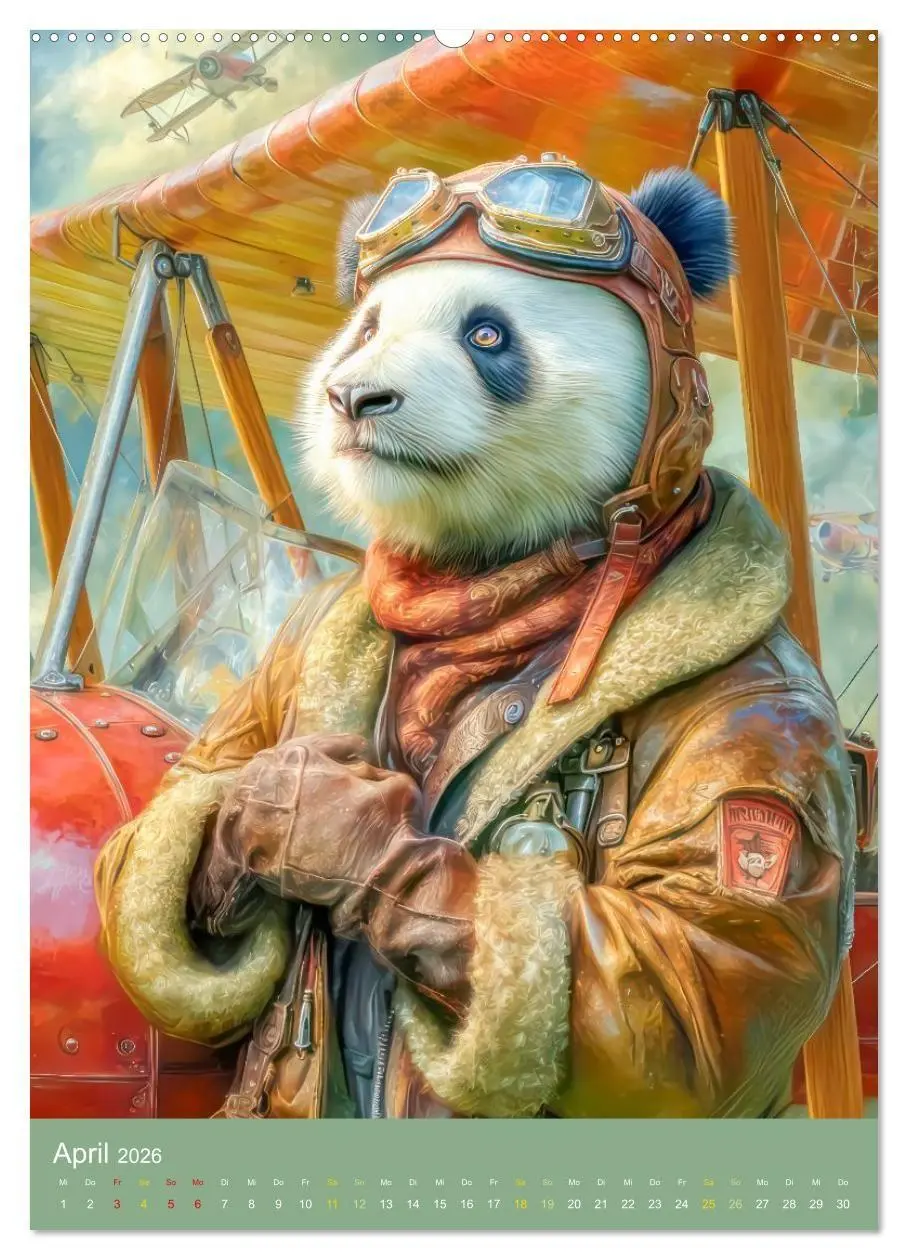 Bild: 9783516657593 | Pandas - Tatenfreudige Bären (Wandkalender 2026 DIN A2 hoch),...