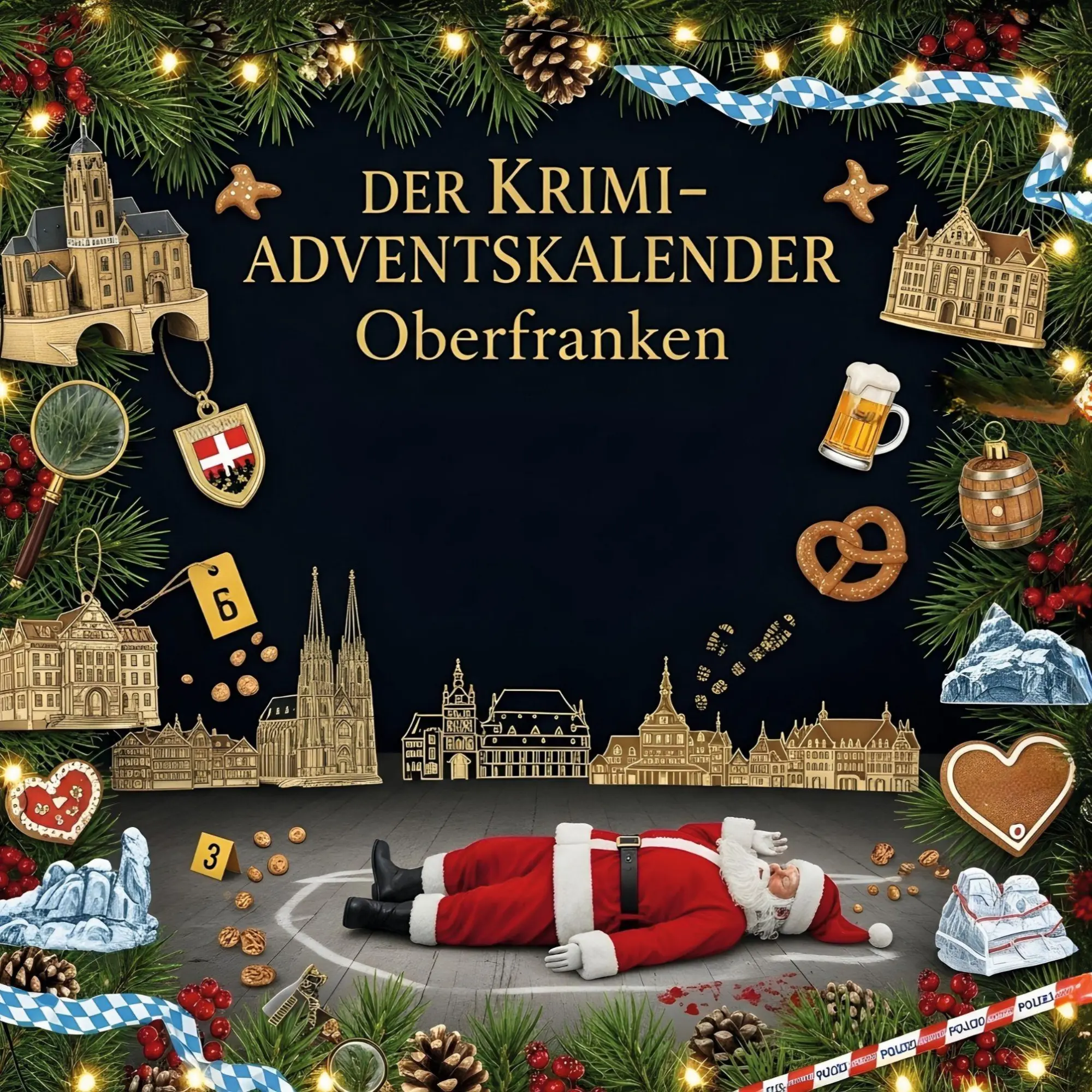 Cover: 9783695307593 | Der Krimi-Adventskalender Oberfranken | Mordsverdächtig in 24 Akten