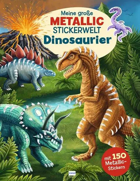 Cover: 9783741527593 | Meine große Metallic-Stickerwelt Dinosaurier | Richard Lück | Buch