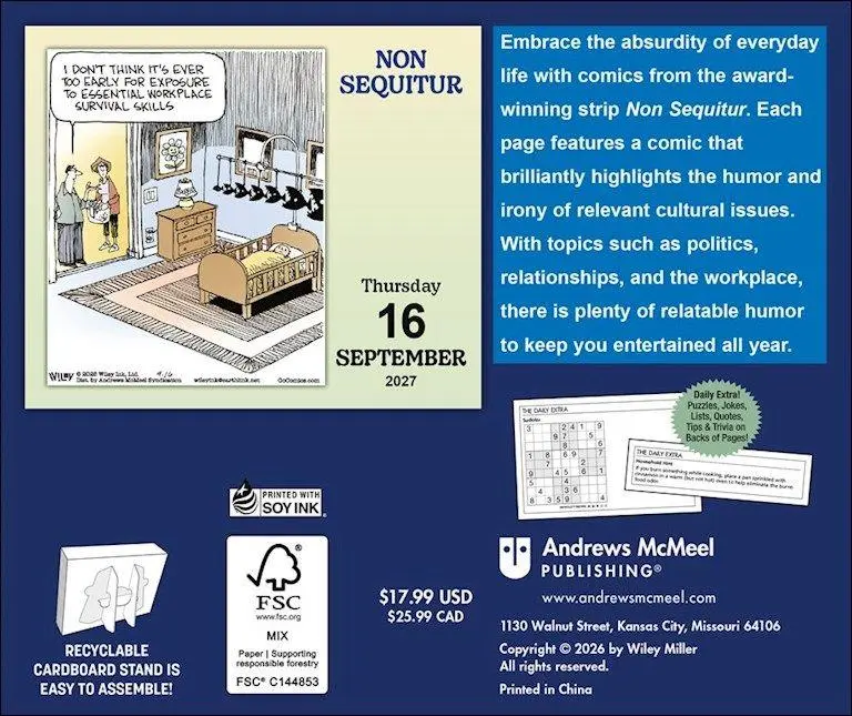 Rückseite: 9798881607593 | Non Sequitur 2027 | McMeel Andrews | Kalender | 366 S. | Spanisch