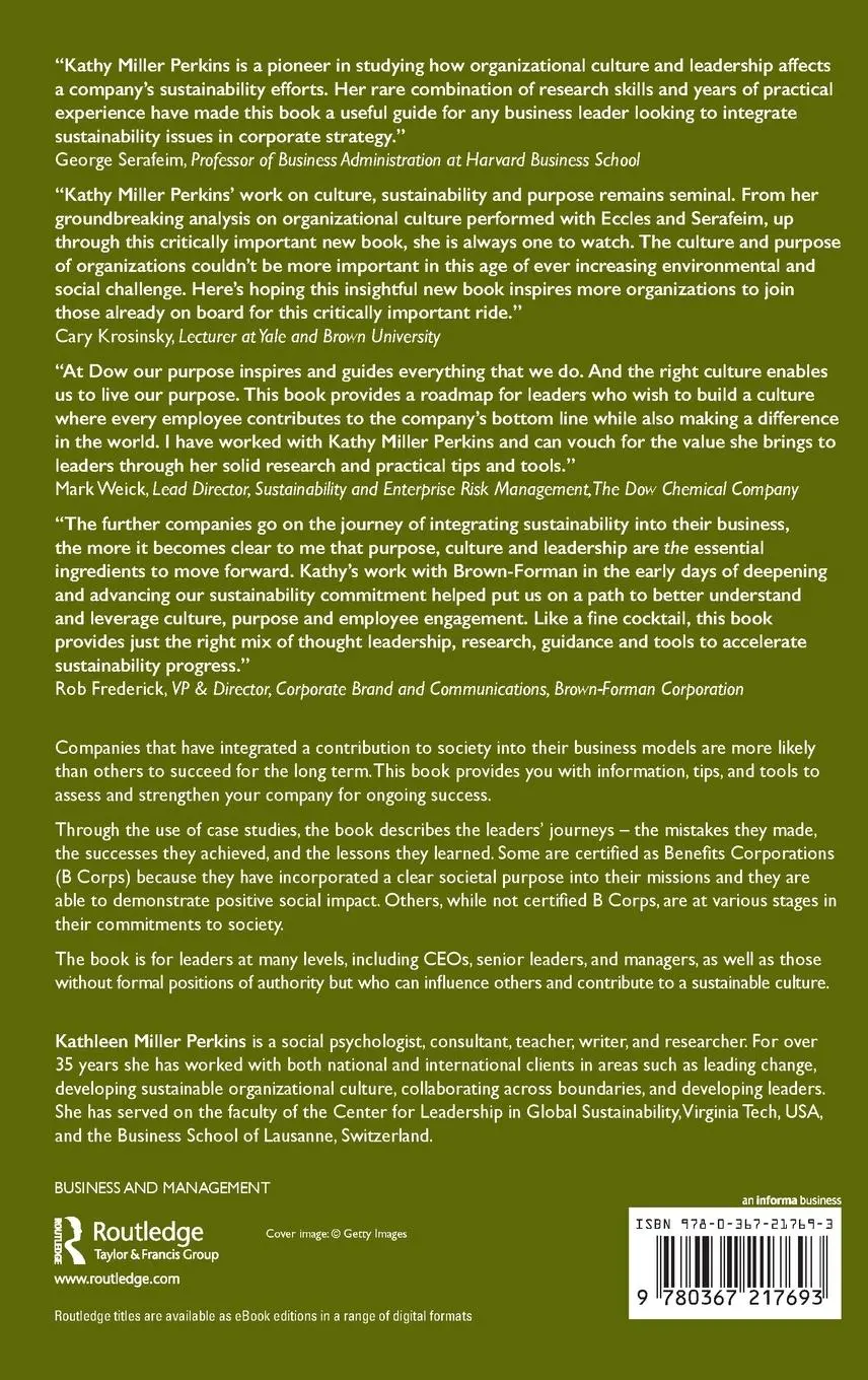 Rückseite: 9780367217693 | Leadership and Purpose | How to Create a Sustainable Culture | Perkins