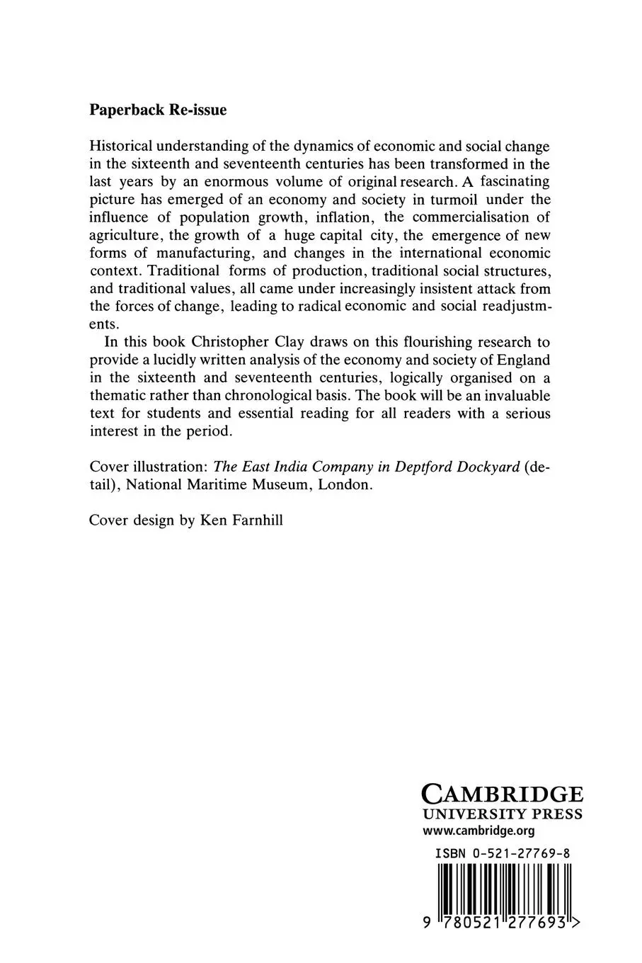 Rückseite: 9780521277693 | Economic Expansion and Social Change | C. G. A. Clay (u. a.) | Buch