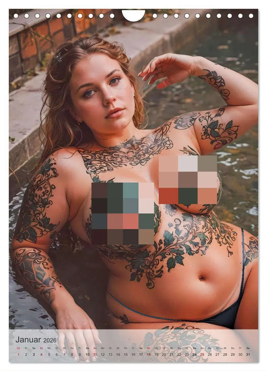 Bild: 9783457247693 | Verführerische Momente - Kurven und Tattoos (Wandkalender 2026 DIN...