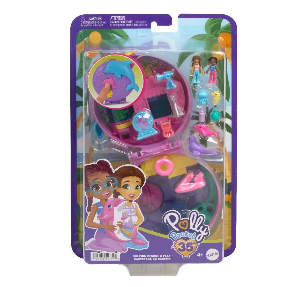 Cover: 194735217793 | Polly Pocket Delfin retten und Spielen Schatulle | Blister | HWN96