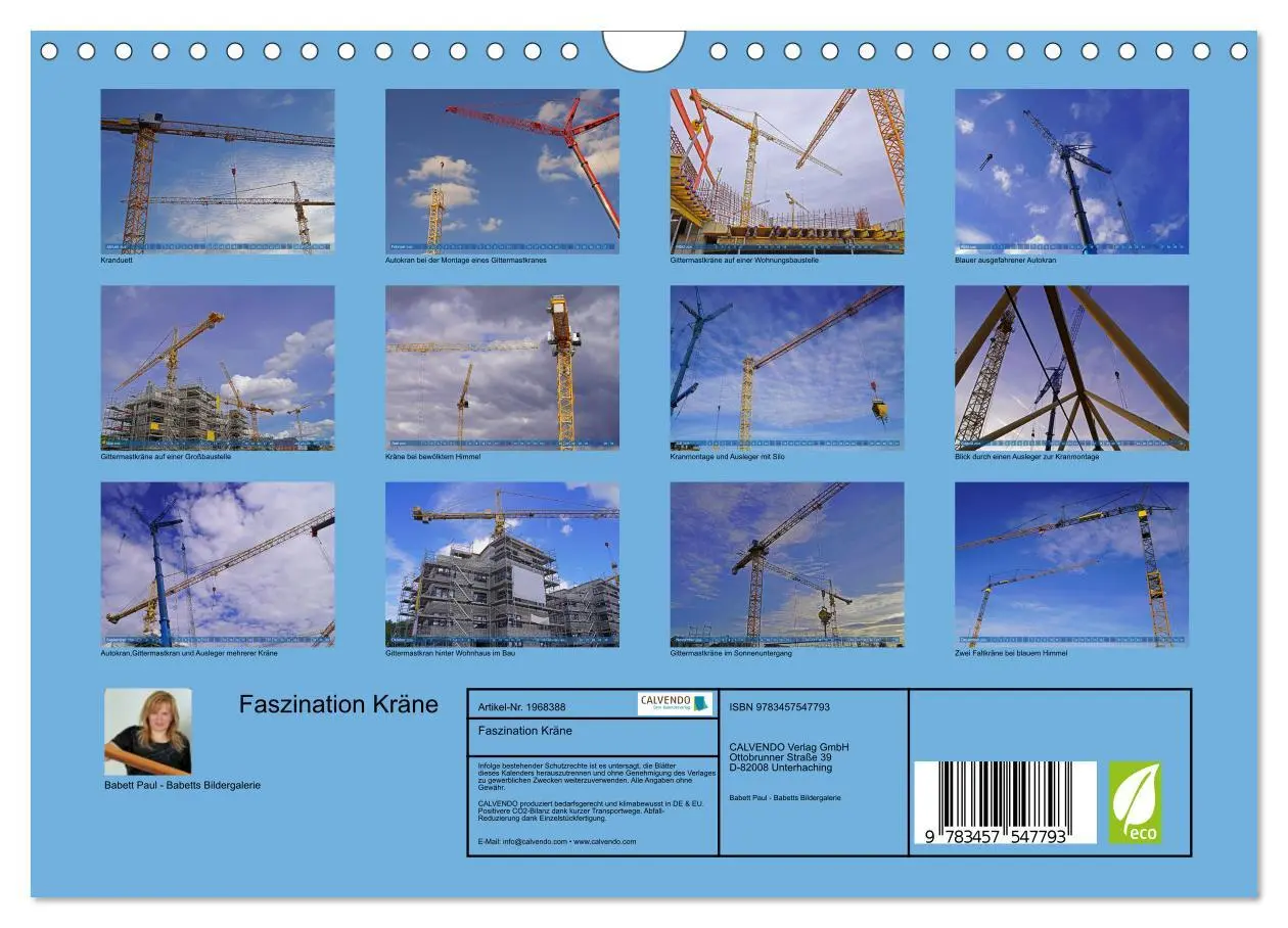 Bild: 9783457547793 | Faszination Kräne (Wandkalender 2026 DIN A4 quer), CALVENDO...