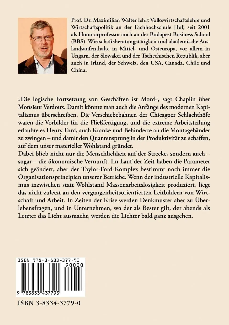 Rückseite: 9783833437793 | Schöne neue Wirtschaftswelt | Maximilian Walter | Taschenbuch | 248 S.