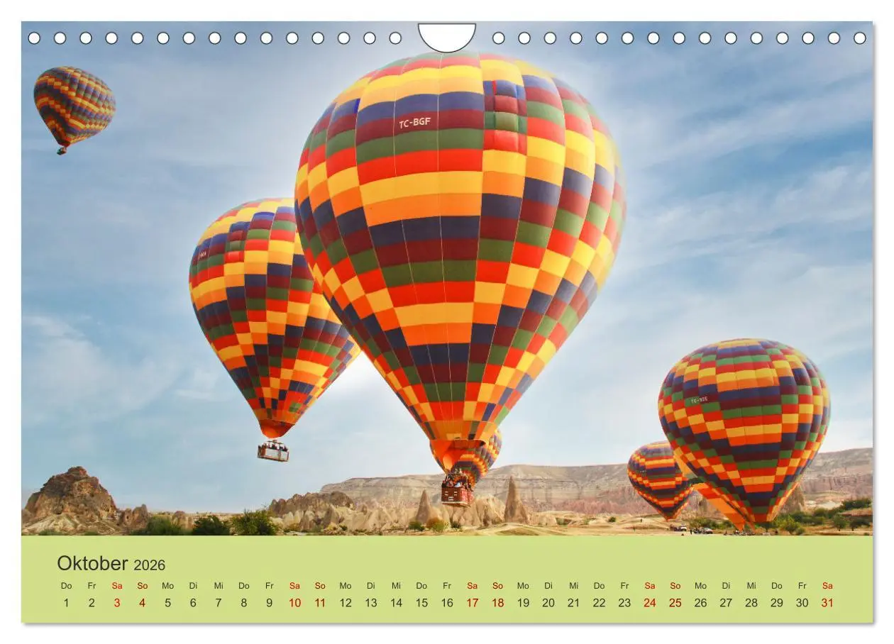 Bild: 9783457537893 | Ballonfahrt in Kappadokien (Wandkalender 2026 DIN A4 quer),...