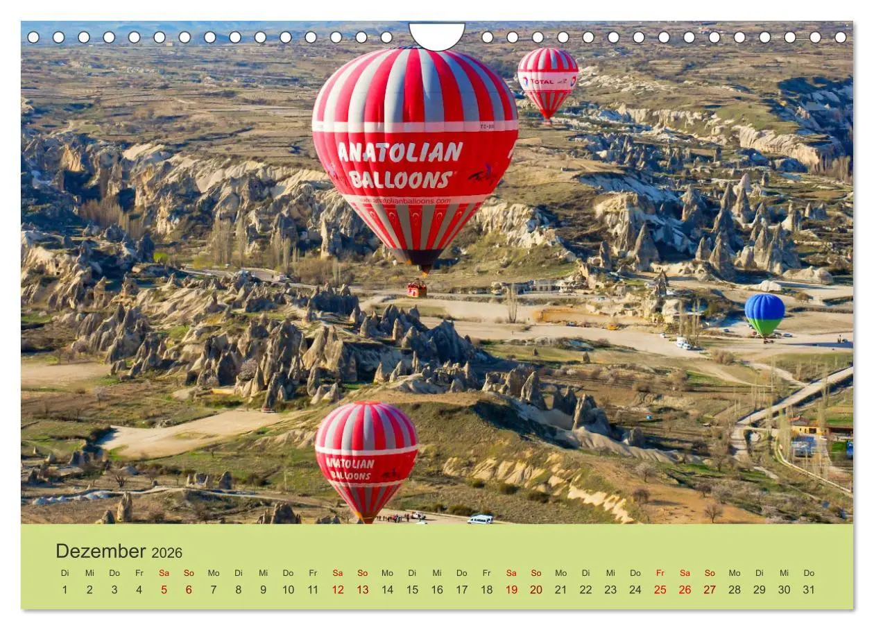 Bild: 9783457537893 | Ballonfahrt in Kappadokien (Wandkalender 2026 DIN A4 quer),...