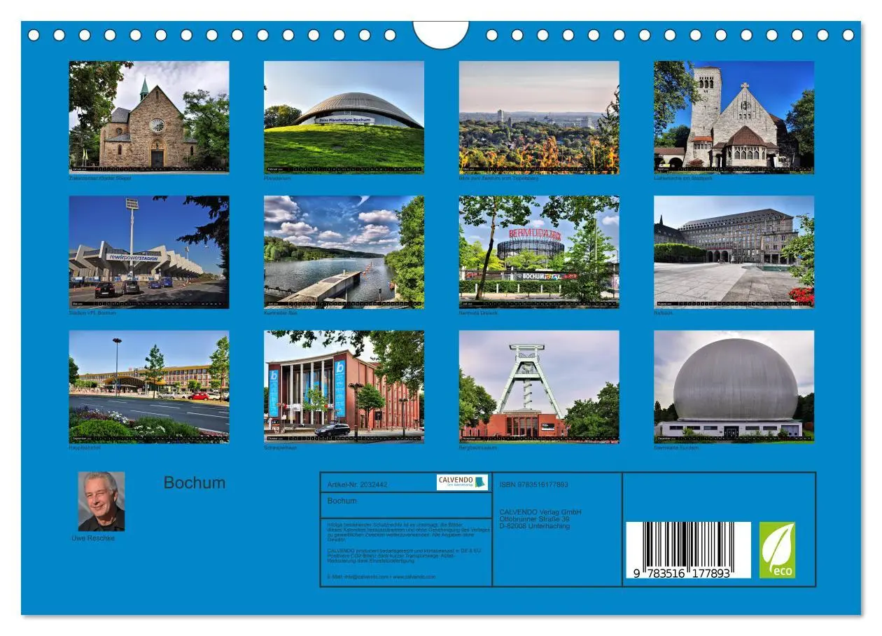 Bild: 9783516177893 | Bochum (Wandkalender 2026 DIN A4 quer), CALVENDO Monatskalender | 2026