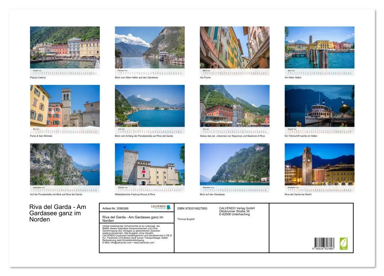 Bild: 9783516627893 | Riva del Garda - Am Gardasee ganz im Norden (Wandkalender 2026 DIN...