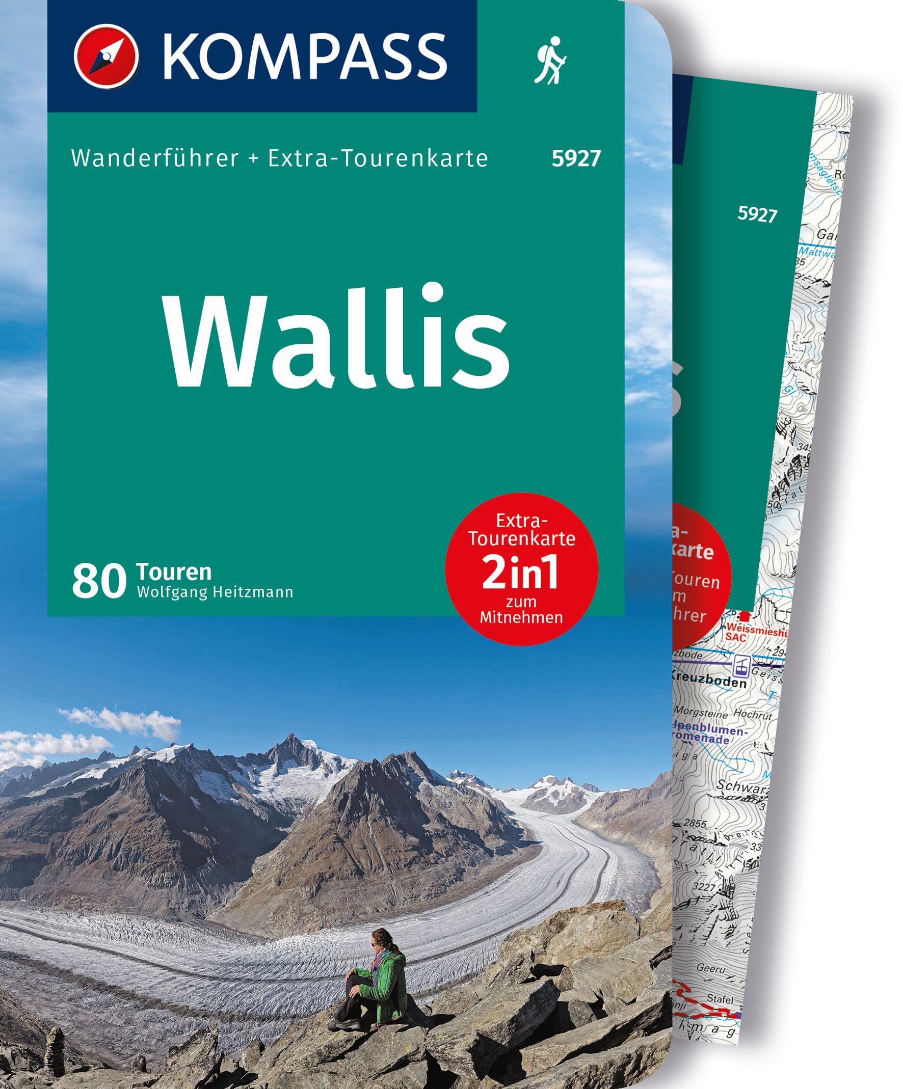Cover: 9783991217893 | KOMPASS Wanderführer Wallis, 80 Touren mit Extra-Tourenkarte | Buch