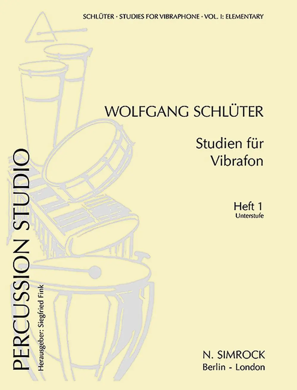 Cover: 9790221107893 | Studien Fur Vibrafon 1 | Wolfgang Schlüter | Buch | EAN 9790221107893
