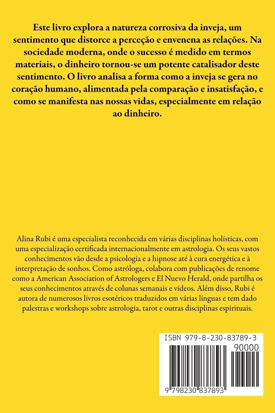 Rückseite: 9798230837893 | O Veneno da Inveja | Alina Rubi | Taschenbuch | Portugiesisch | 2025
