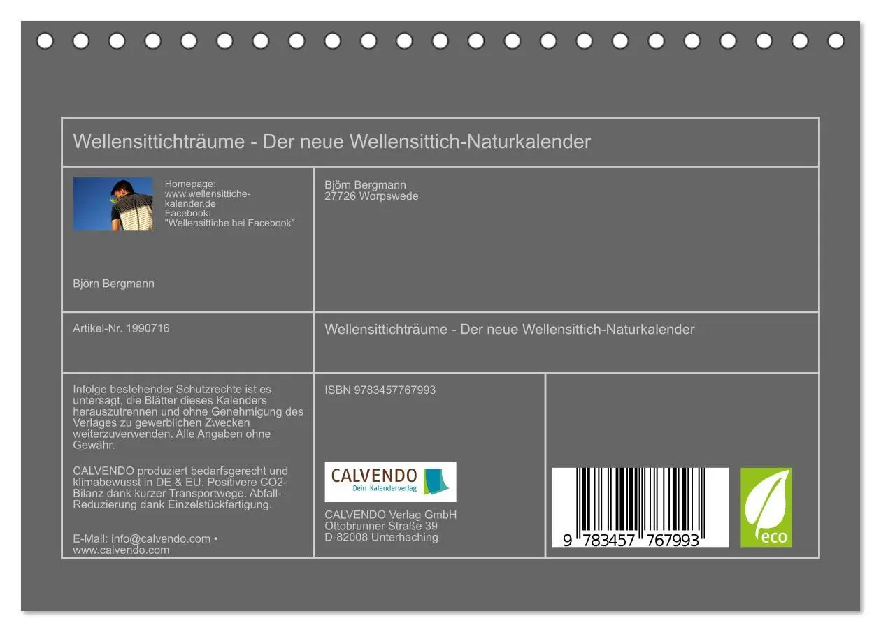 Bild: 9783457767993 | Wellensittichträume - Der neue Wellensittich-Naturkalender...