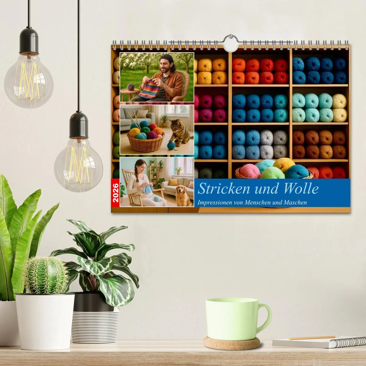 Bild: 9783516617993 | Stricken und Wolle (Wandkalender 2026 DIN A4 quer), CALVENDO...