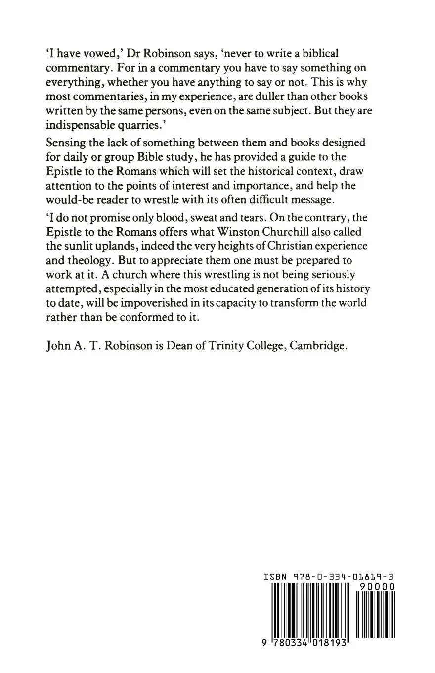Rückseite: 9780334018193 | Wrestling with Romans | John A. T. Robinson | Taschenbuch | Englisch