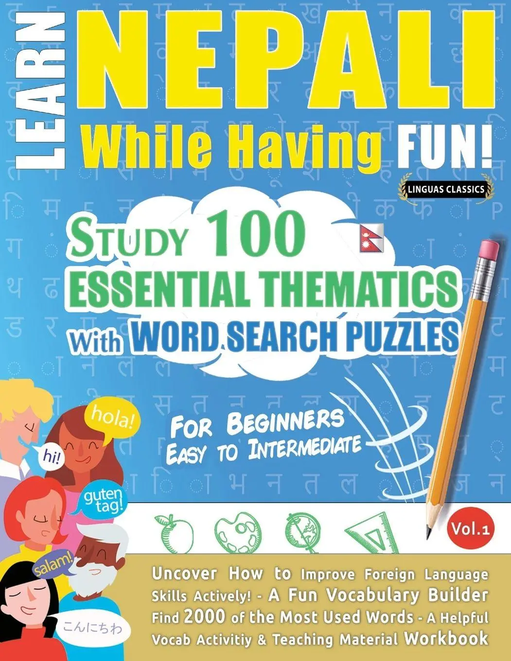 Cover: 9798896708193 | LEARN NEPALI WHILE HAVING FUN! - FOR BEGINNERS | Linguas Classics