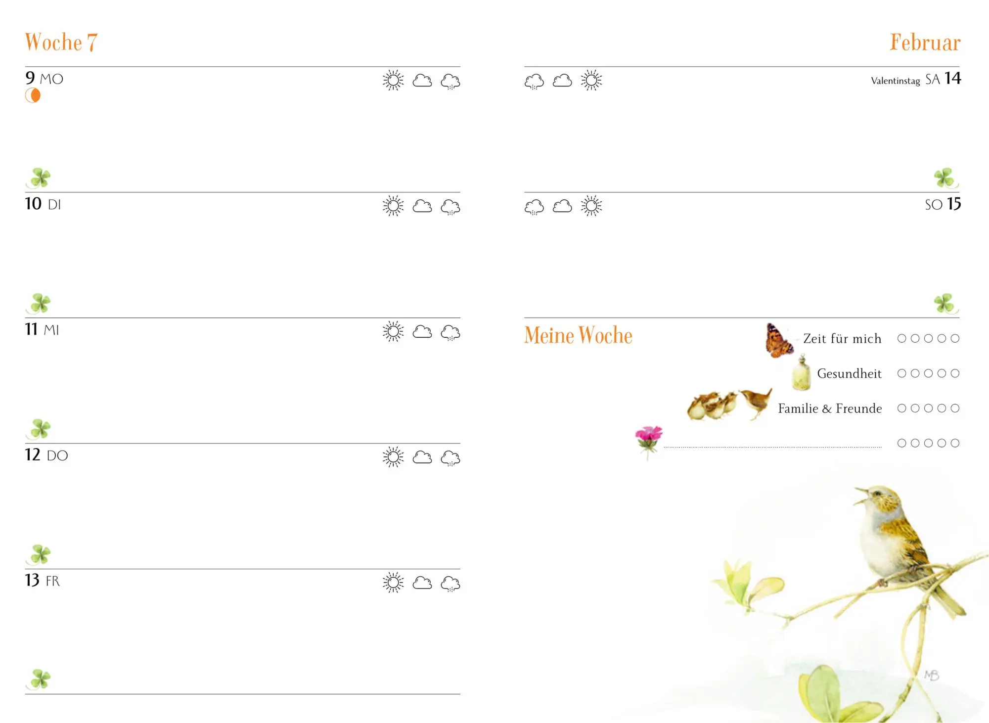 Bild: 4050003958293 | GlücksKalender 2026 - peach | Marjolein Bastin | Kalender | 112 S.