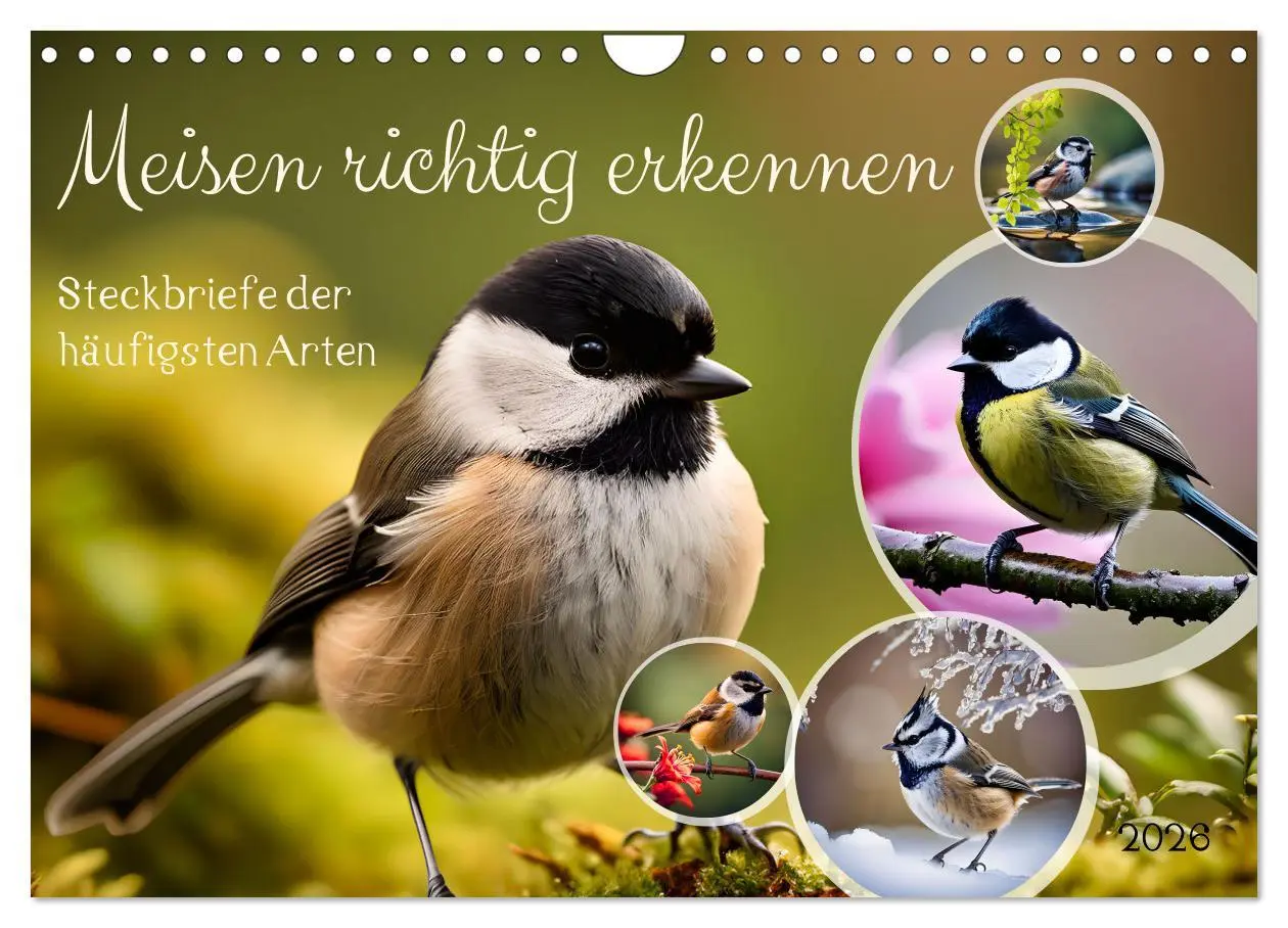 Cover: 9783457258293 | Meisen richtig erkennen (Wandkalender 2026 DIN A4 quer), CALVENDO...