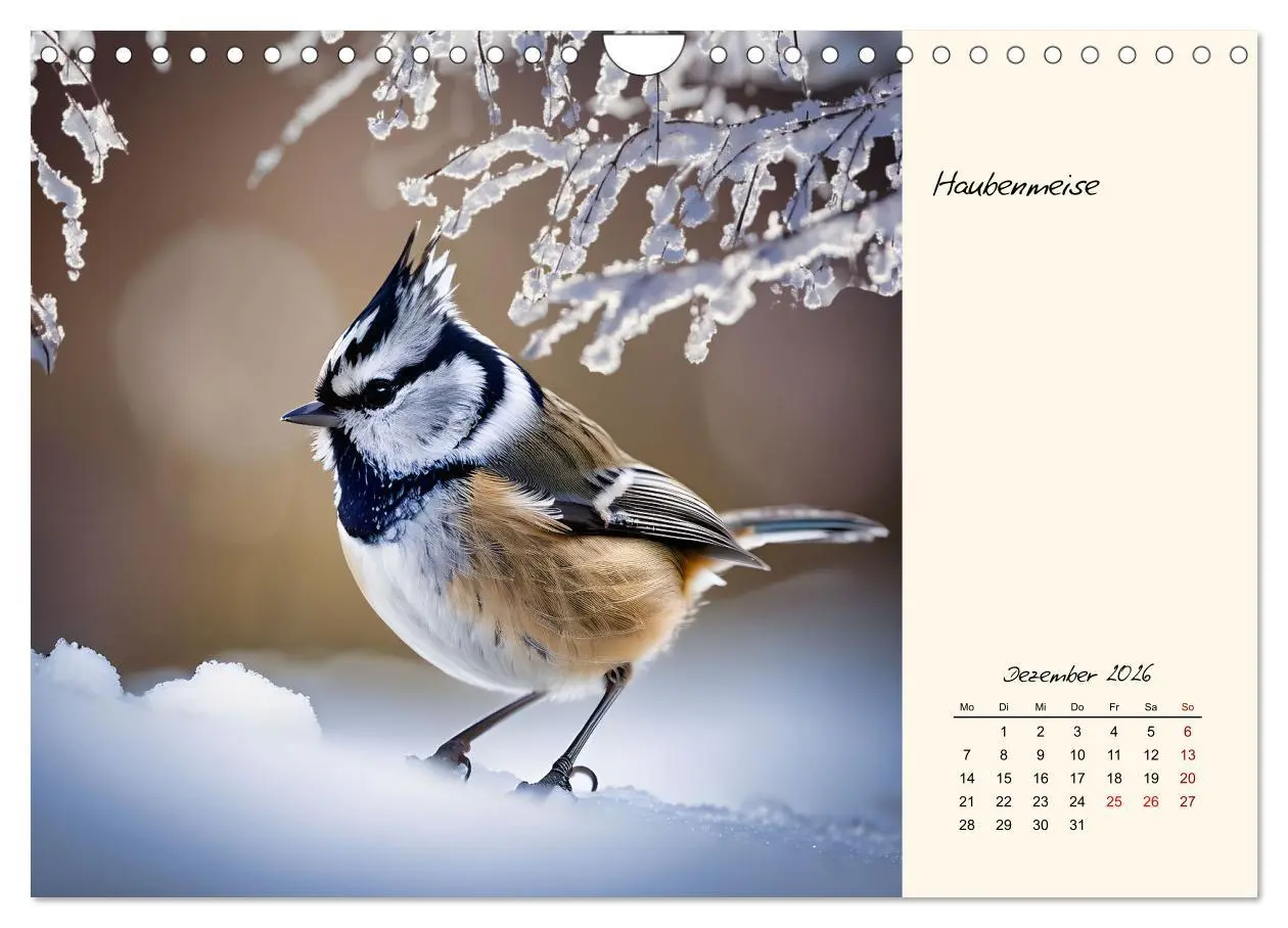 Bild: 9783457258293 | Meisen richtig erkennen (Wandkalender 2026 DIN A4 quer), CALVENDO...