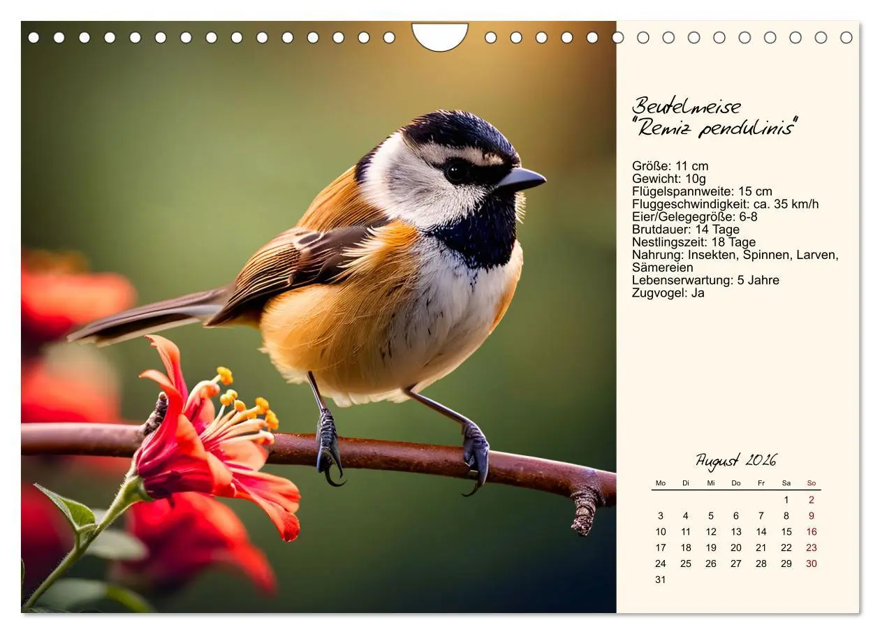 Bild: 9783457258293 | Meisen richtig erkennen (Wandkalender 2026 DIN A4 quer), CALVENDO...