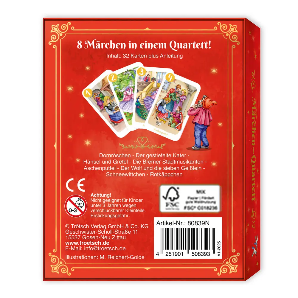 Bild: 4251901508393 | TRÖTSCH - Quartett Spiel Kartenspiel Märchen Ab 3 Jahren | Co.KG