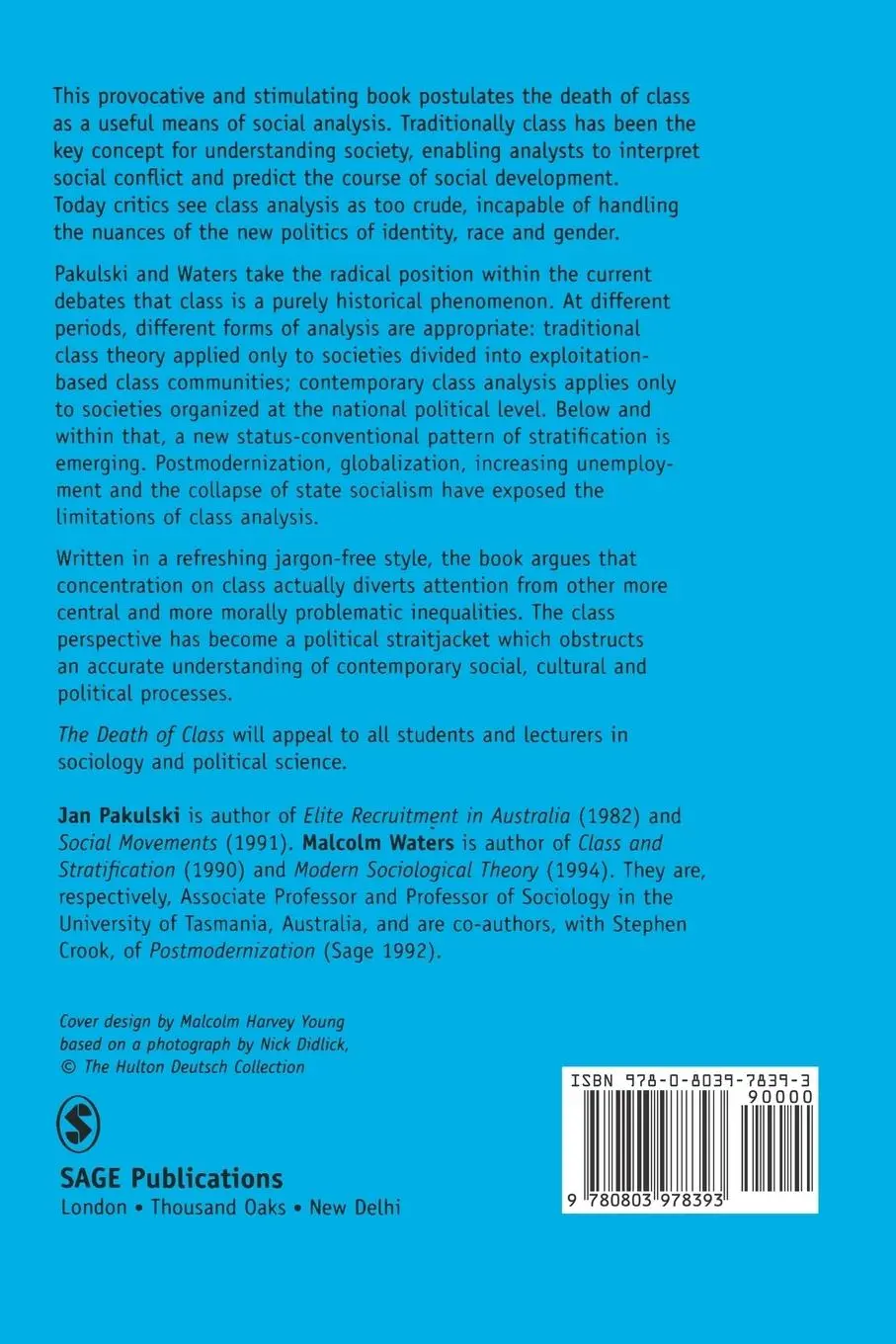 Rückseite: 9780803978393 | The Death of Class | Jan Pakulski (u. a.) | Taschenbuch | Englisch