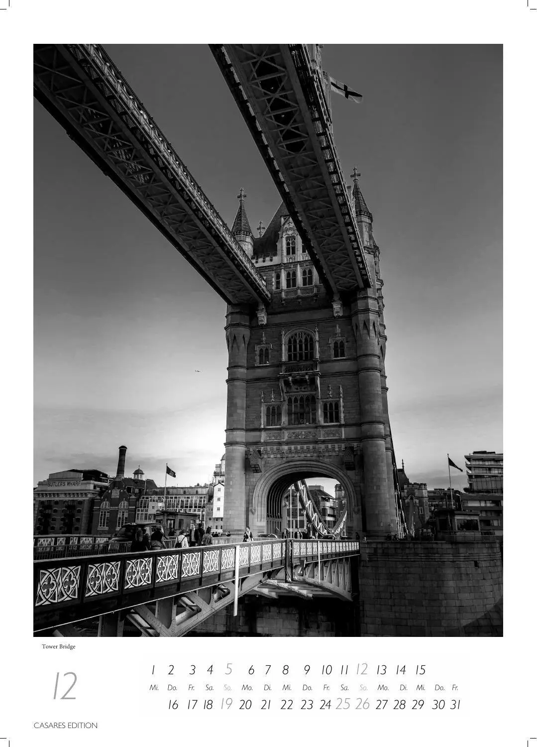 Bild: 9781835248393 | London schwarz-weiss Kalender 2027 - Wandkalender Fotokalender...