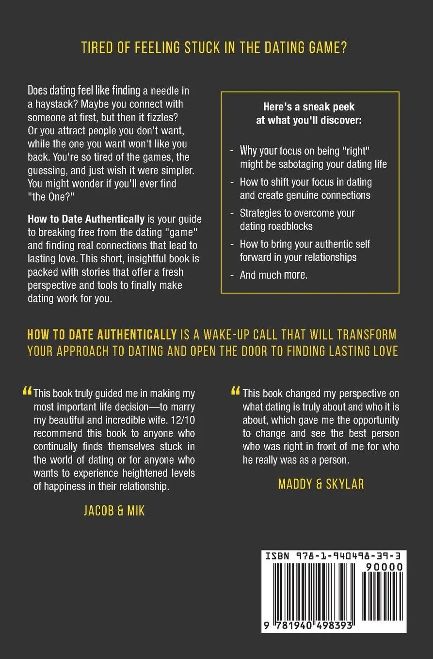 Rückseite: 9781940498393 | How to Date Authentically | Sam D Whitney | Taschenbuch | Englisch