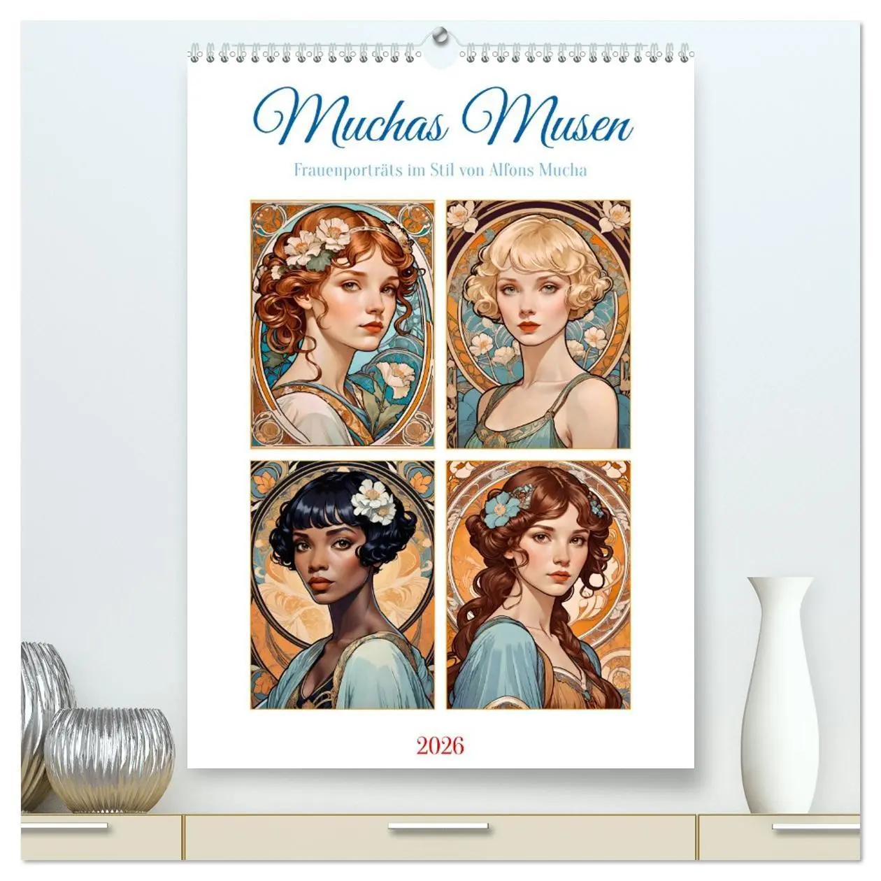 Cover: 9783516268393 | Muchas Musen (hochwertiger Premium Wandkalender 2026 DIN A2 hoch),...