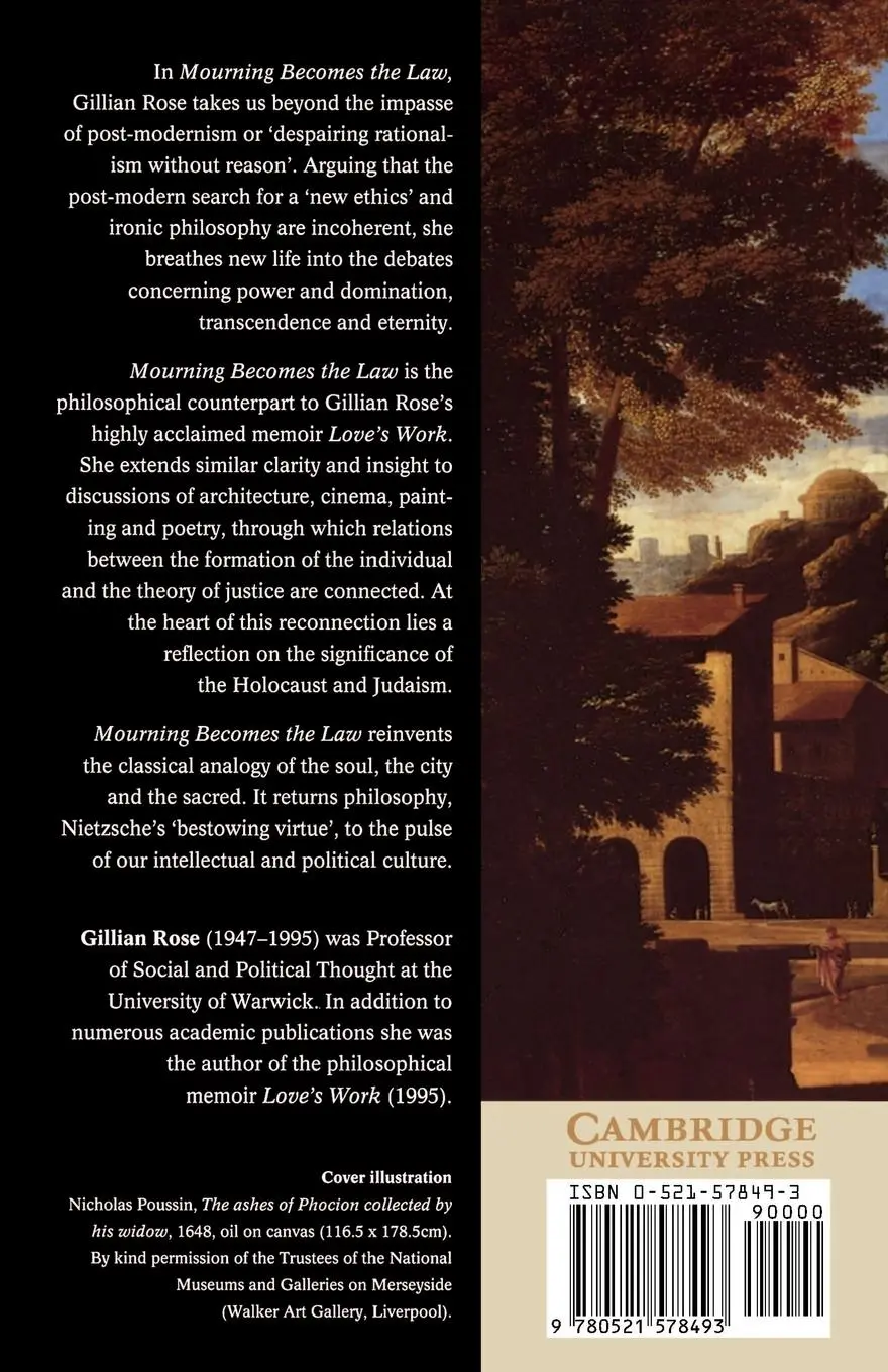 Rückseite: 9780521578493 | Mourning Becomes the Law | Philosophy and Representation | Rose | Buch