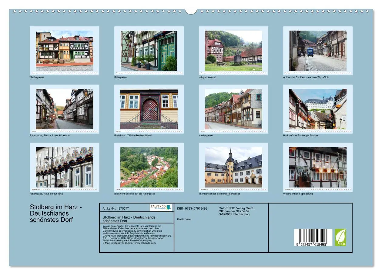 Bild: 9783457618493 | Stolberg im Harz - Deutschlands schönstes Dorf (Wandkalender 2026...