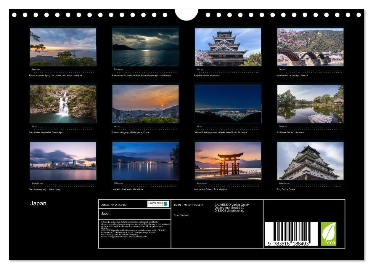 Bild: 9783516188493 | Japan (Wandkalender 2026 DIN A4 quer), CALVENDO Monatskalender | 2026