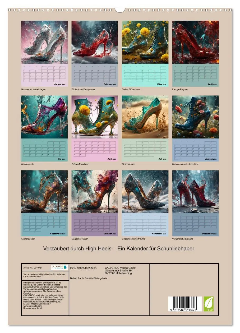 Bild: 9783516258493 | Verzaubert durch High Heels - Ein Kalender für Schuhliebhaber...