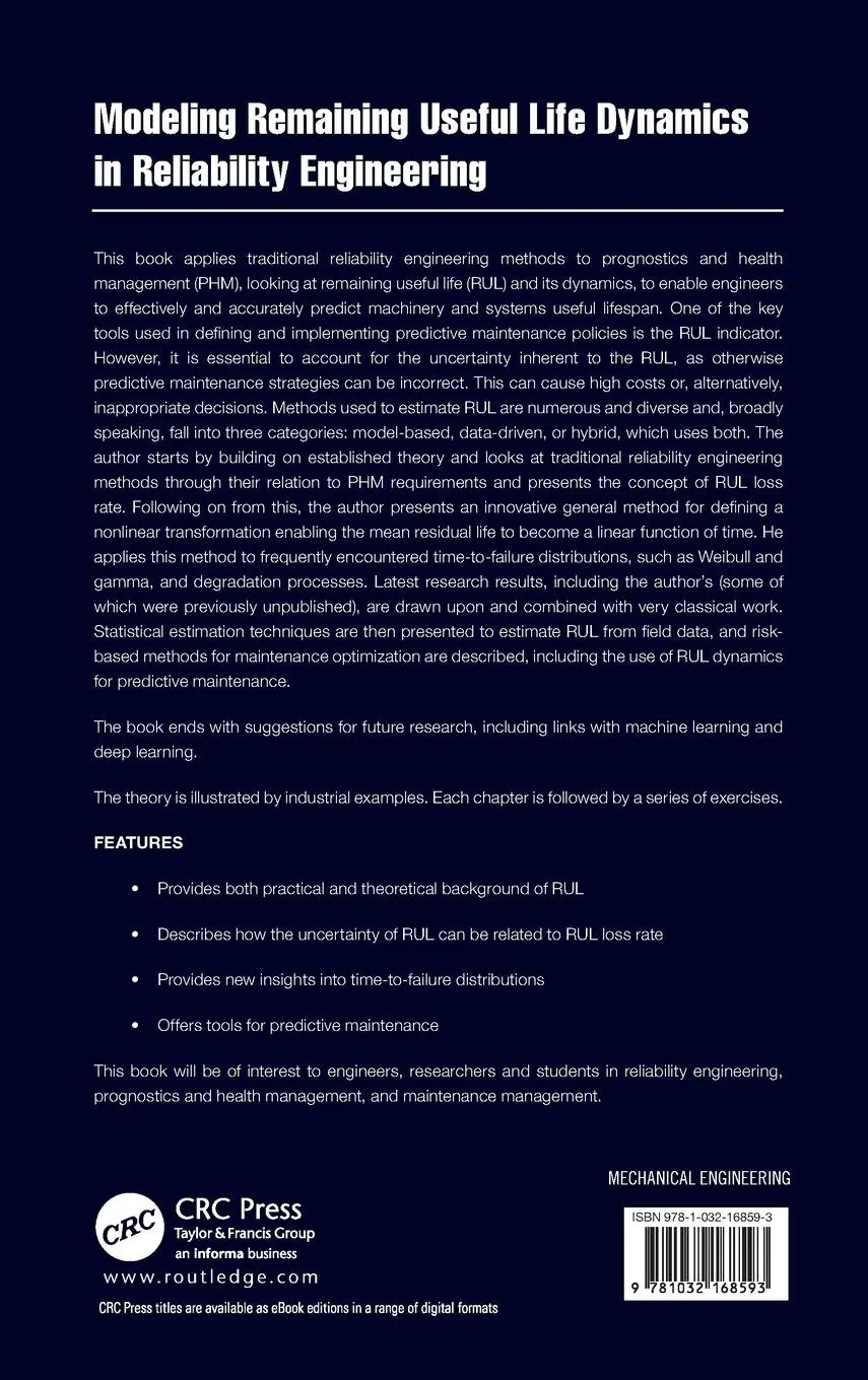 Rückseite: 9781032168593 | Modeling Remaining Useful Life Dynamics in Reliability Engineering