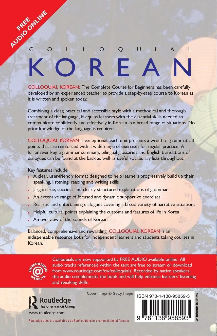 Rückseite: 9781138958593 | Colloquial Korean | The Complete Course for Beginners | Pyun (u. a.)