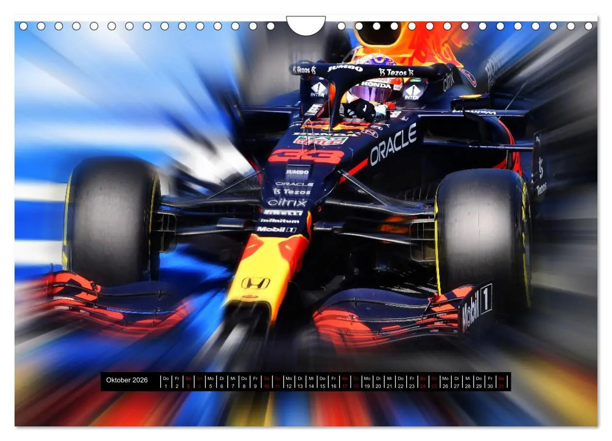 Bild: 9783457608593 | Vollgas in der Formel 1 (Wandkalender 2026 DIN A4 quer), CALVENDO...