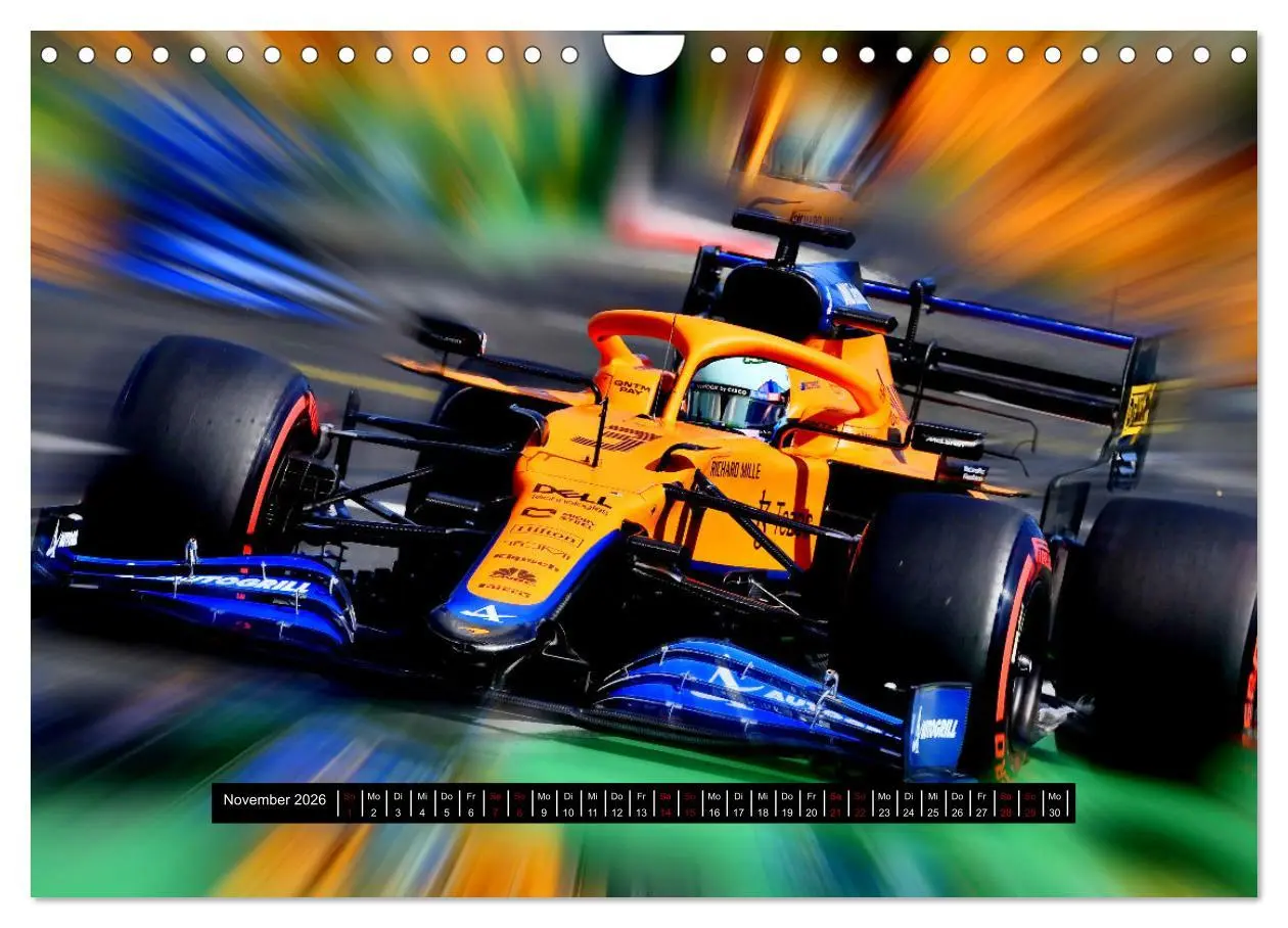 Bild: 9783457608593 | Vollgas in der Formel 1 (Wandkalender 2026 DIN A4 quer), CALVENDO...