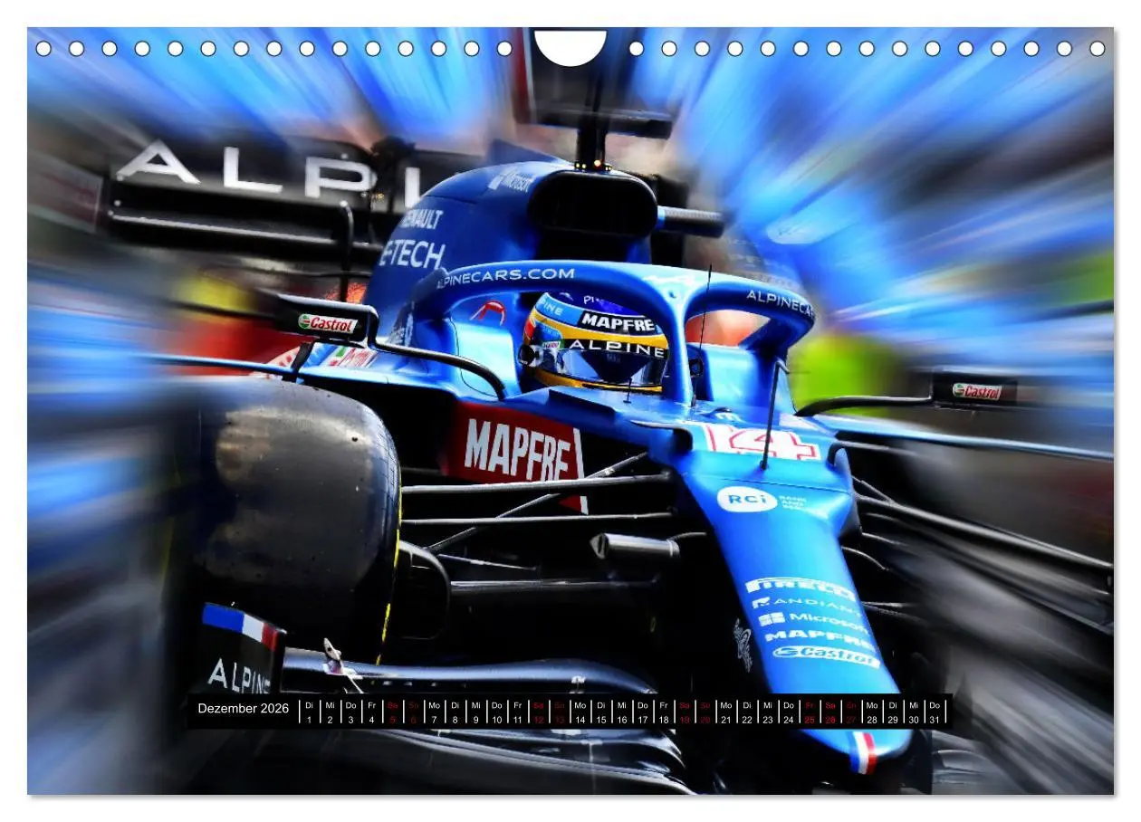 Bild: 9783457608593 | Vollgas in der Formel 1 (Wandkalender 2026 DIN A4 quer), CALVENDO...