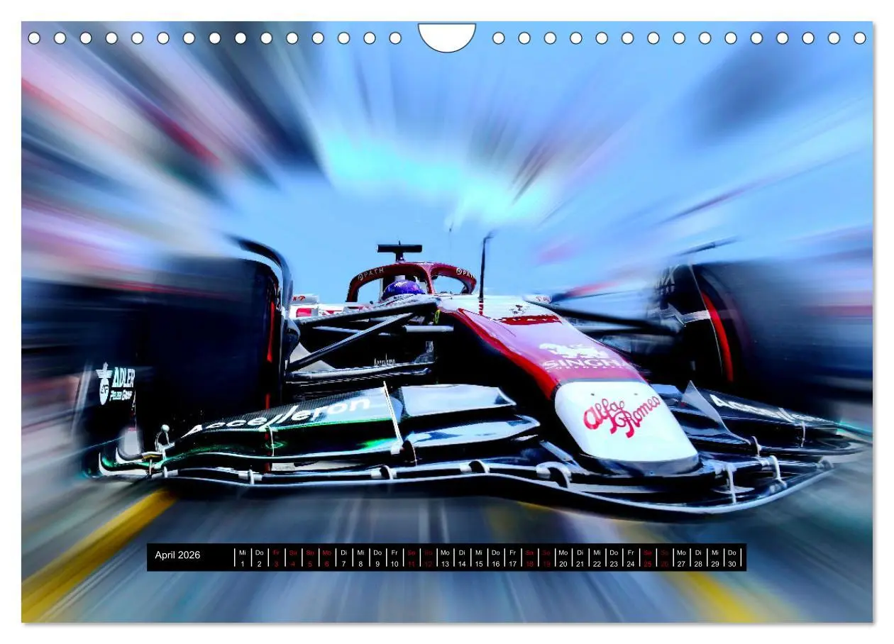 Bild: 9783457608593 | Vollgas in der Formel 1 (Wandkalender 2026 DIN A4 quer), CALVENDO...