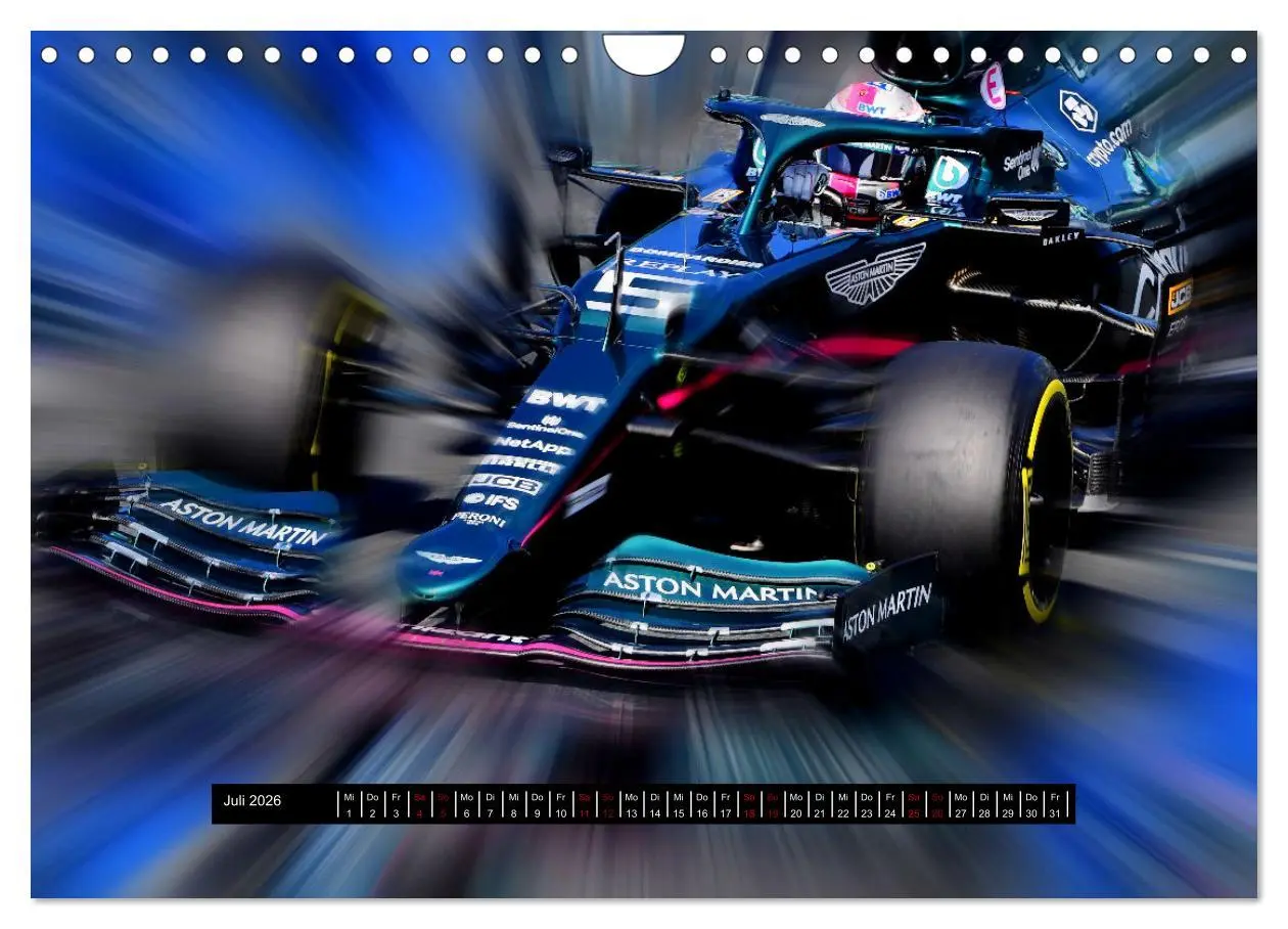 Bild: 9783457608593 | Vollgas in der Formel 1 (Wandkalender 2026 DIN A4 quer), CALVENDO...