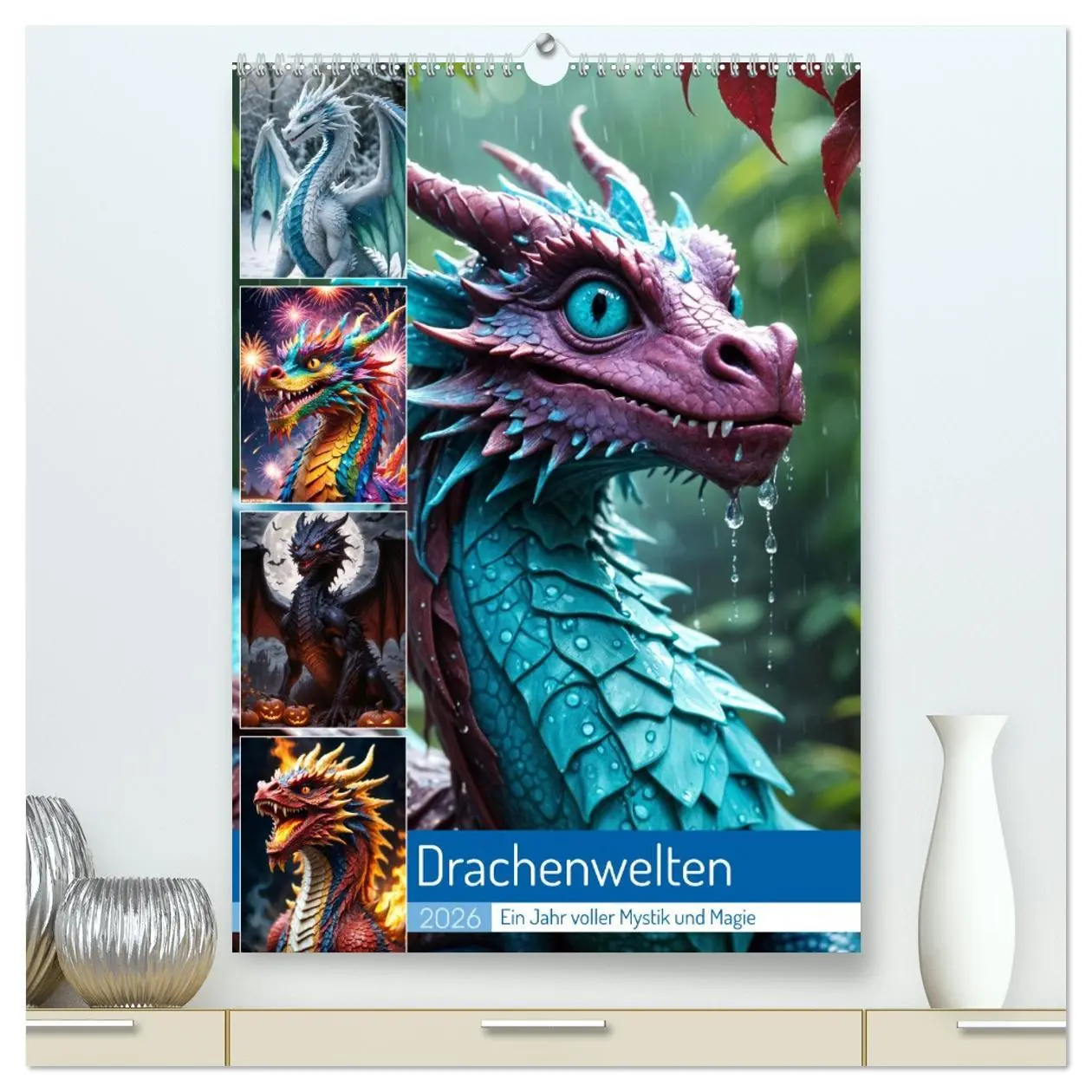 Cover: 9783516248593 | Drachenwelten - Ein Jahr voller Mystik und Magie (hochwertiger...