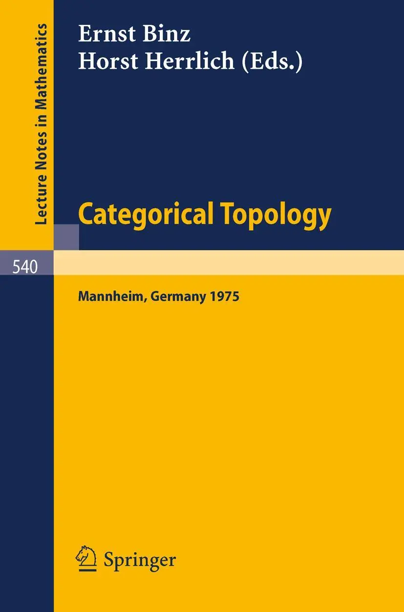 Cover: 9783540078593 | Categorical Topology | H. Herrlich (u. a.) | Taschenbuch | Englisch