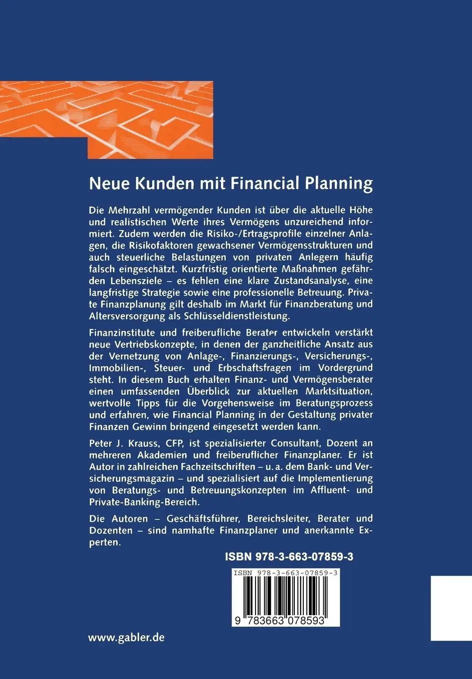 Rückseite: 9783663078593 | Neue Kunden mit Financial Planning | Peter J. Krauss | Taschenbuch