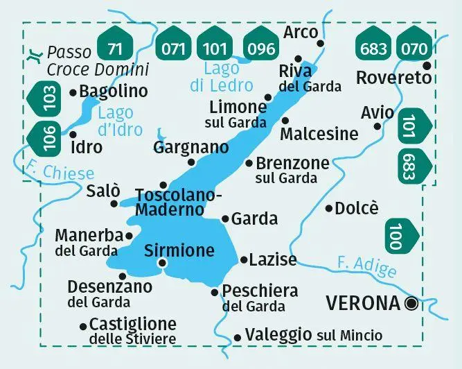 Bild: 9783991218593 | KOMPASS Wanderkarten-Set 697 Gardasee und Umgebung - Lake Garda and...