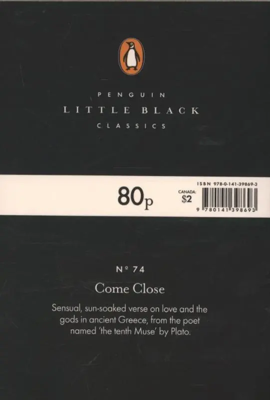Rückseite: 9780141398693 | Come Close | Sappho | Taschenbuch | 56 S. | Englisch | 2015
