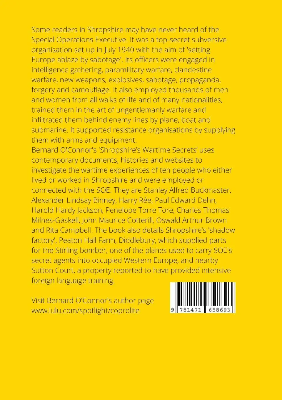 Rückseite: 9781471658693 | Shropshire's Wartime Secrets | Bernard O'Connor | Taschenbuch | 2022