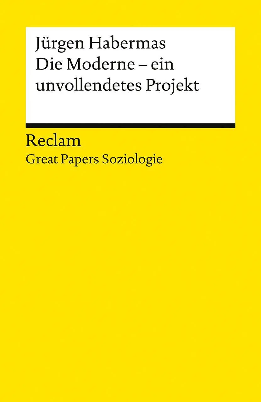 Cover: 9783150148693 | Die Moderne - ein unvollendetes Projekt | Jürgen Habermas | Buch